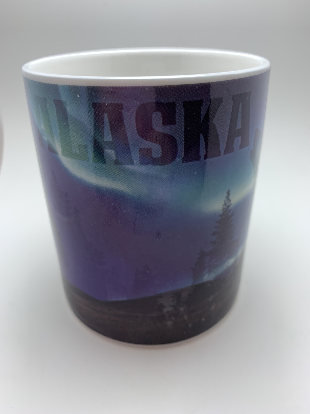 Artic Circle Enterprises Alaska Coffee Mug Wolf Wolves Northern Lights Pre-Owned
