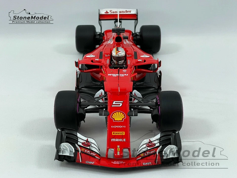 Ferrari F1 SF70H Sebastian Vettel Australia GP 2017 Winner 1:18 BBR181705 by BBR - Image 3 of 4