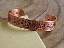 Copper Magnetic Bracelet Oxidized Copper Arthritis Pain Therapy Cuff Rodeo