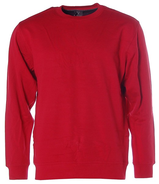 Kitaro Herren Basic Rundhals Sweatshirt Sweater Rot L X1902-image