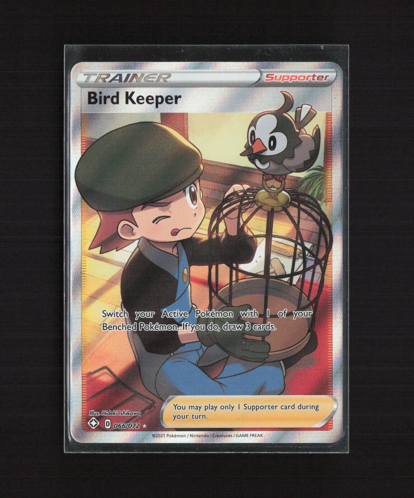 Bird Keeper 066/072 Shining Fates Full Art Holo Ultra Rare Pokemon Card