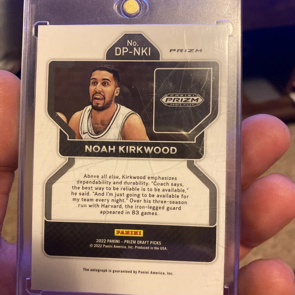 2022 Panini Prizm Noah Kirkwood Autograph - Image 2 of 2