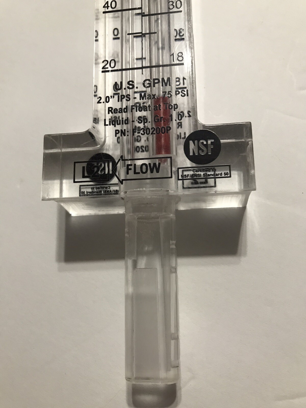 BlueWhite F300 20120 GPM 2" Pipe Acrylic Flow Meter (New WITHOUT BOX) eBay