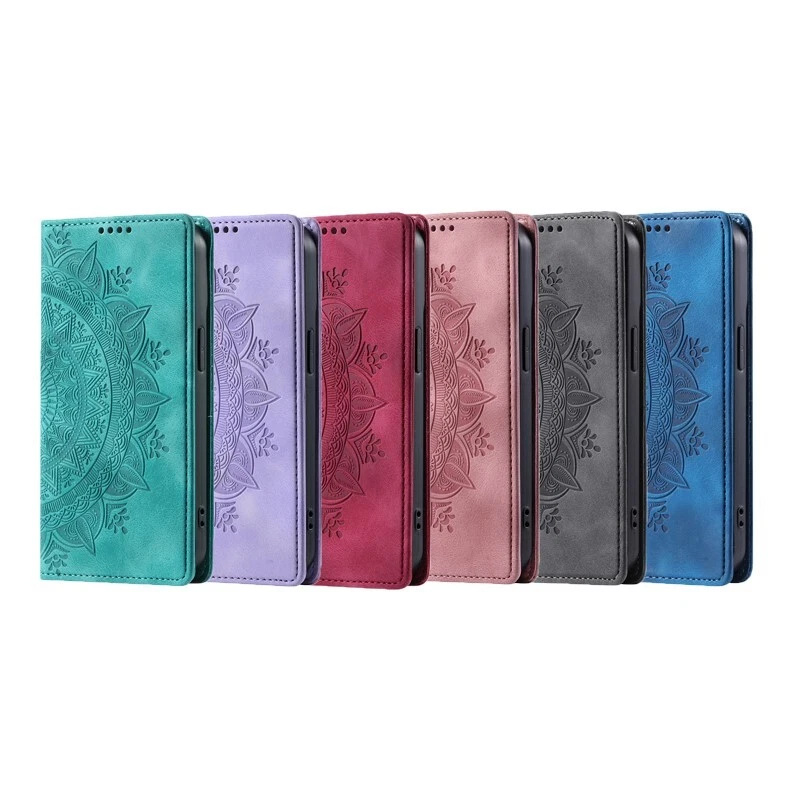 Flower Leather Wallet Case Flip Cover for Google Pixel 6A/7A/8A/9A/7/8/9 Pro XL - Image 2 of 4