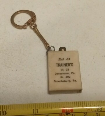 Vintage Trainer's Jonestown Stouchsburg PA Advertising Permanent Match Lighter 