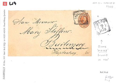 DUTCH EAST INDIES Cover Probolinggo *MAOS* Squared Circle Stationery 1900 L19 - Picture 3 of 5
