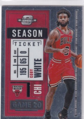 2020-21 Panini Contenders Optic NBA Basketball No. 44 Coby White Season Ticket