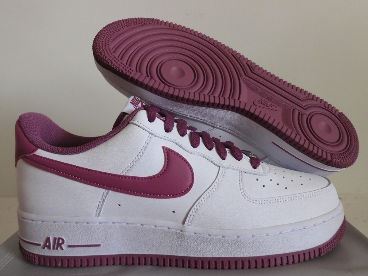 NIKE AIR FORCE 1 07 WHITE-LIGHT BORDEAUX-WHITE SZ 10 [DH7561