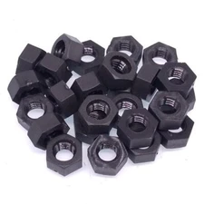100pcs M5 Metric Thread Insert Screw Fastener Black Nylon Hex Nut