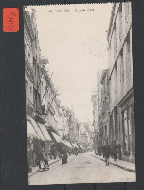 Ansichtskarte als Feldpost gelaufen Louvain - Rue de Diest