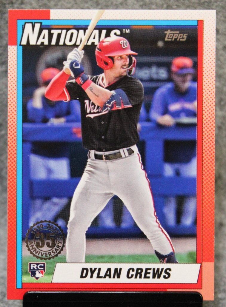 2025 Topps Series 1 Dylan Crews RC #T90-89 1990 Topps Insert Nationals
