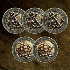 5pcs Per Aspera Ad Astra Challenge Coin There Is No Failure  Inspirational Coin