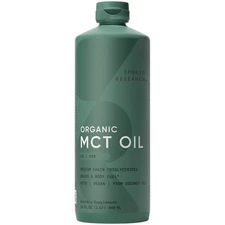 100% Organic MCT Oil - Keto & Vegan MCTs C8, C10 from Coconuts - Flavorless Oil