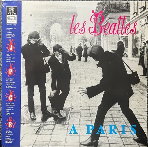 The Beatles Les Beatles A Paris 1986 Neon Double Vinyl Lp C006 1956 + Booklet Ex