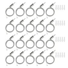 20 Pack Hexagon Garage Lights Suspension Cables Kit Steel Hanging Chains 1m / 3.