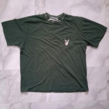 T-shirt verde Playboy by Pacsun taglia XL 100% cotone tasca ricamata 