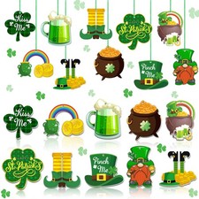 30 Pieces St Patricks Day Ornament for Tree St. Patricks Day Felt Hanging Dec...