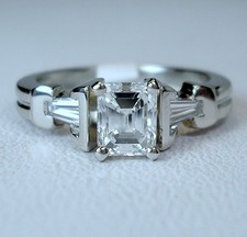 0.80 ct Em Ct GIA E/VS-2 0.99ctw Natural Diamonds Platinum Ring Was 6,995 Video