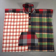 Urban Outfitters Poncho Womens Flannel Patchwork Plaid Sweater Oversized