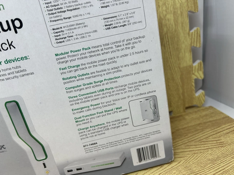 APC Battery Back-UPS Connect UPS w/ Mobile Power Pack, USB Charging Ports - Image 3 of 4