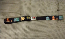Buckle Down Adjustable Seatbelt Belt. Pokémon 2014 All Over Print. Good Cond.