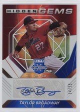 2021 Panini Elite Extra Edition Red White & Blue 14/25 Taylor Broadway Auto 1u6