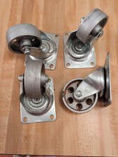 Four 3 Inch Steel Caster Wheels