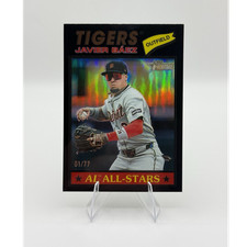 2026 Topps Heritage Javier Báez #107 Black Chrome Refractor /77 AL All-Stars 