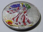 One Ounce Fine Silver Colorized 2000 Walking Liberty Silver Dollar