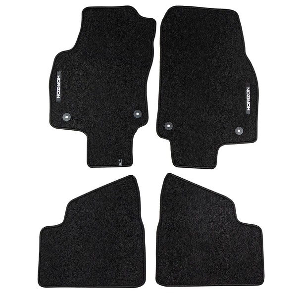 Velours FußMatten FüR Opel Astra H 2004-2014 Autoteppich Automatten Schwarz 4Tlg-image
