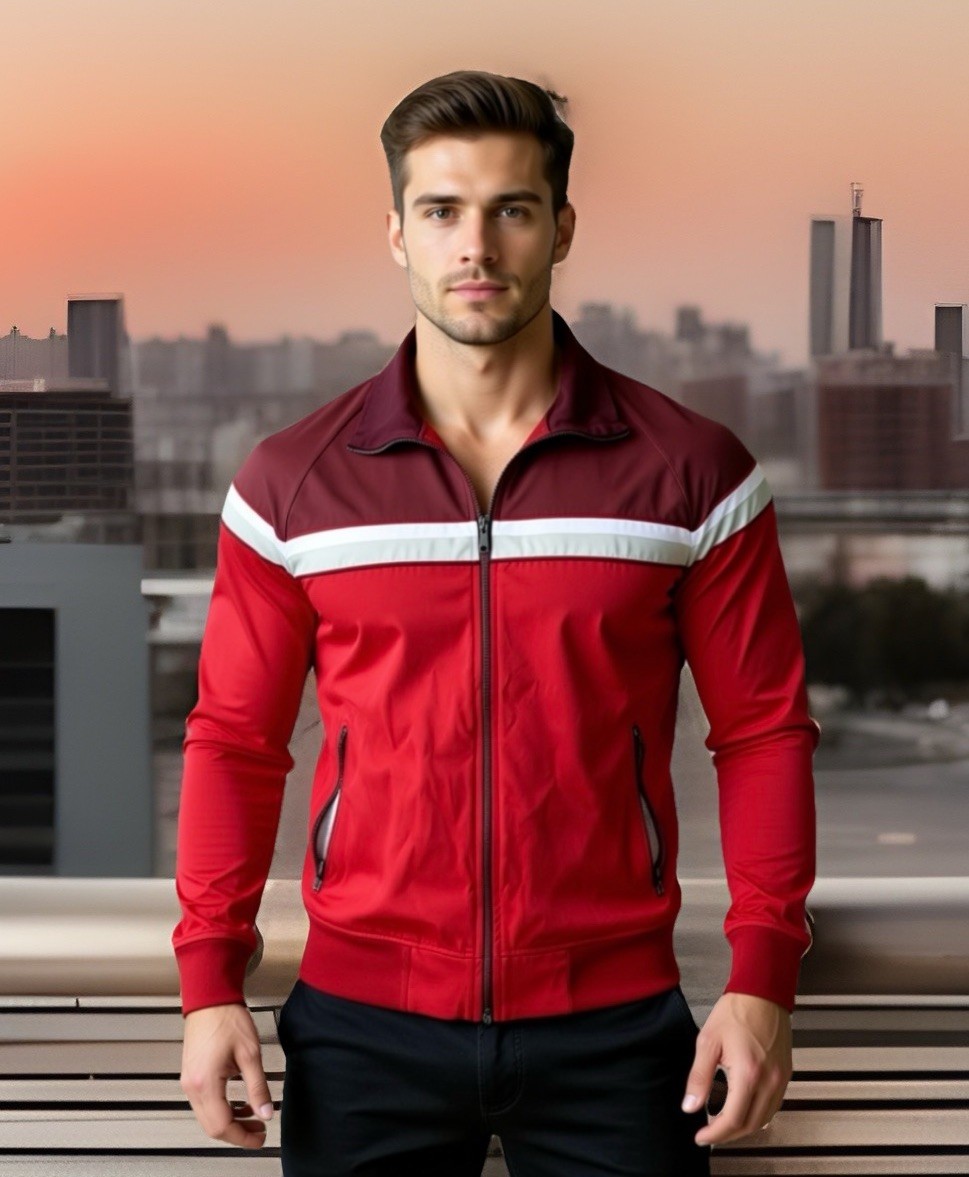 PRADA sports jacket ジャケット Prada Sport Men's XL Stretch Nylon Red Track Jacket | eBay