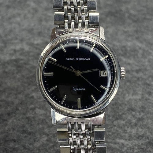 GIRARD PERREGAUX GYROMATIC AUTOMATIC BLACK DIAL SWISS WATCH CAL 423810 Ca1960 - Picture 13 of 13