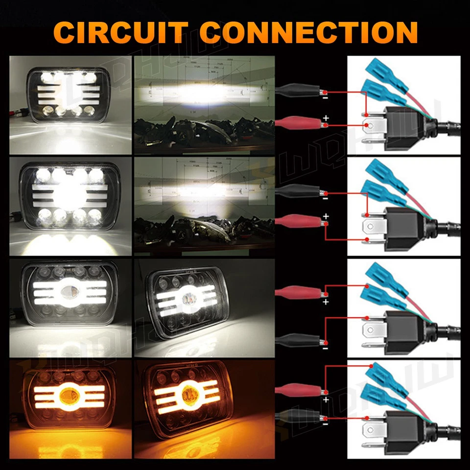 Faro LED H/Lo Beam para camioneta Chevrolet K1500 K2500 K3500 1988-99 5x7 7x6 Foto 2 de 4