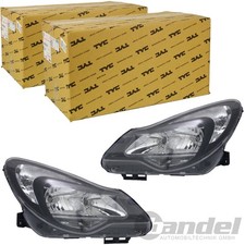 2x TYC SCHEINWERFER LINKS+RECHTS SCHWARZ für OPEL CORSA D AB 2011 FACELIFT