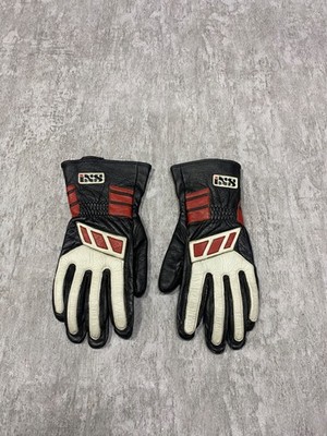 IXS Motorcycle Racing Gloves Men s Size L Leather Red Black