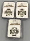 3 1956 NGC MS64 FBL US 90% Silver Franklin 50c L24797
