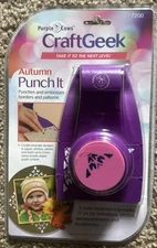 NEW! Purple Cows Craft Geek Punch It Autumn Embosses Borders +Patterns Free Ship