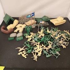 Vintage Army Men Lot 88 Soldiers Tanks Vehicles PPC Processed Plastic China