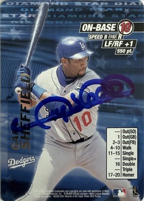 2001 MLB Showdown Gary Sheffield Diamond Star Promo Signed Auto