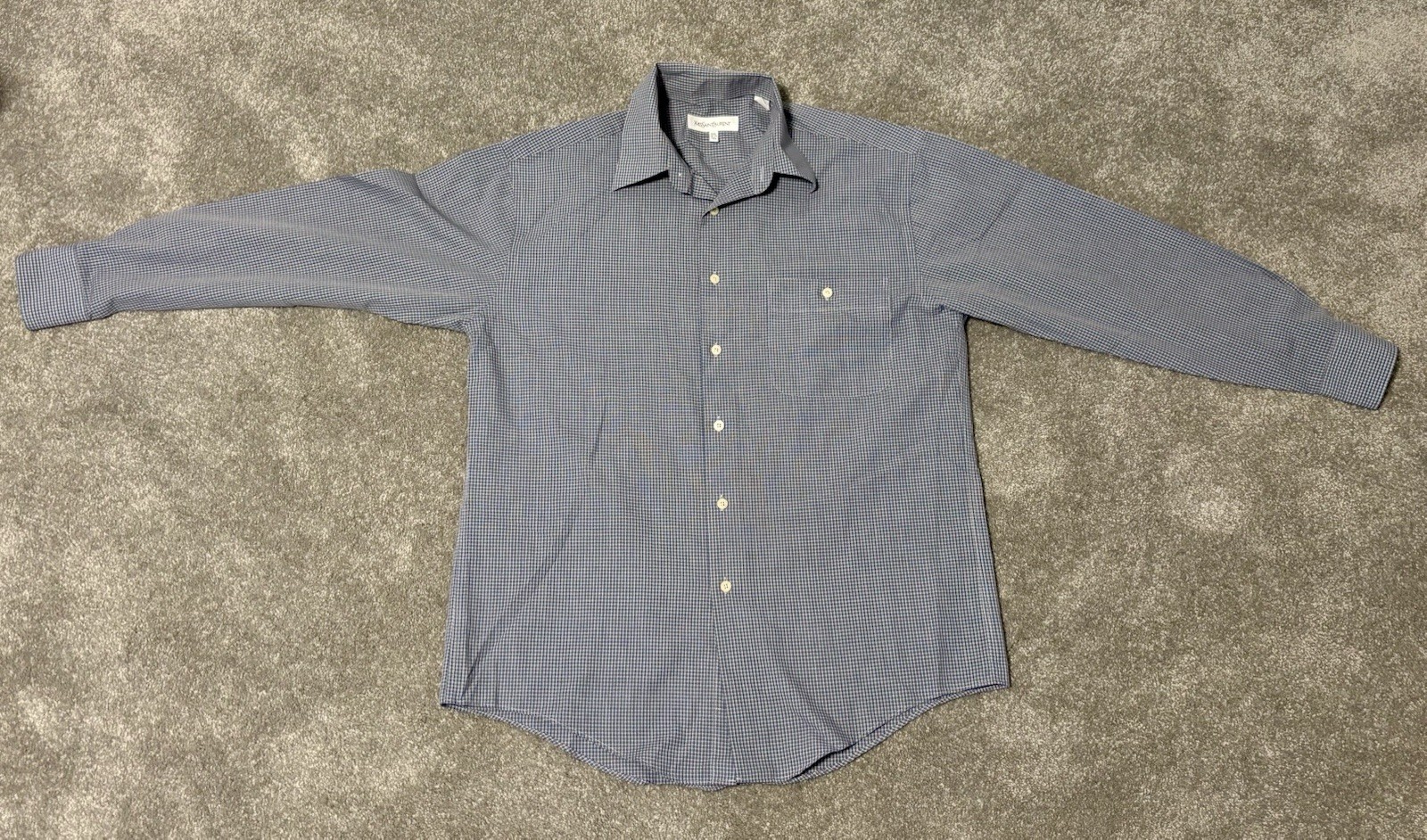 Autentica camicia vintage Yves Saint Laurent a quadri con bottoni uomo taglia M