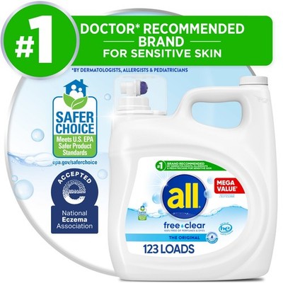 All Liquid Laundry Detergent Free Clear for Sensitive Skin