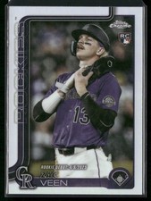 ZAC VEEN 2025 Topps Chrome Update #USC186 Refractor RC ROOKIE Rockies