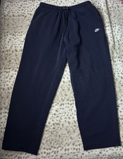 Nike Men's Navy Fleece Sweatpants L Regular Fit Straight Leg