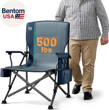 Oversized Folding Camping Chair High Back Heavy Duty for Adults Support up to 50