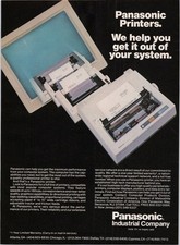 Panasonic Print Ad 1984 Vintage Industrial Company Printer Tech