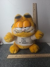 Vintage Dankin Garfield Christmas Holiday Plush Stuffed Animal '78-'81 Am I Cool