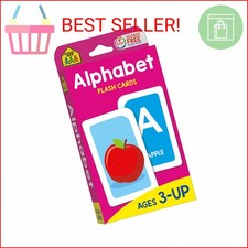 School Zone Alphabet Flash Cards: 56 Cards, Toddler, Preschool, Learn the ABC's,
