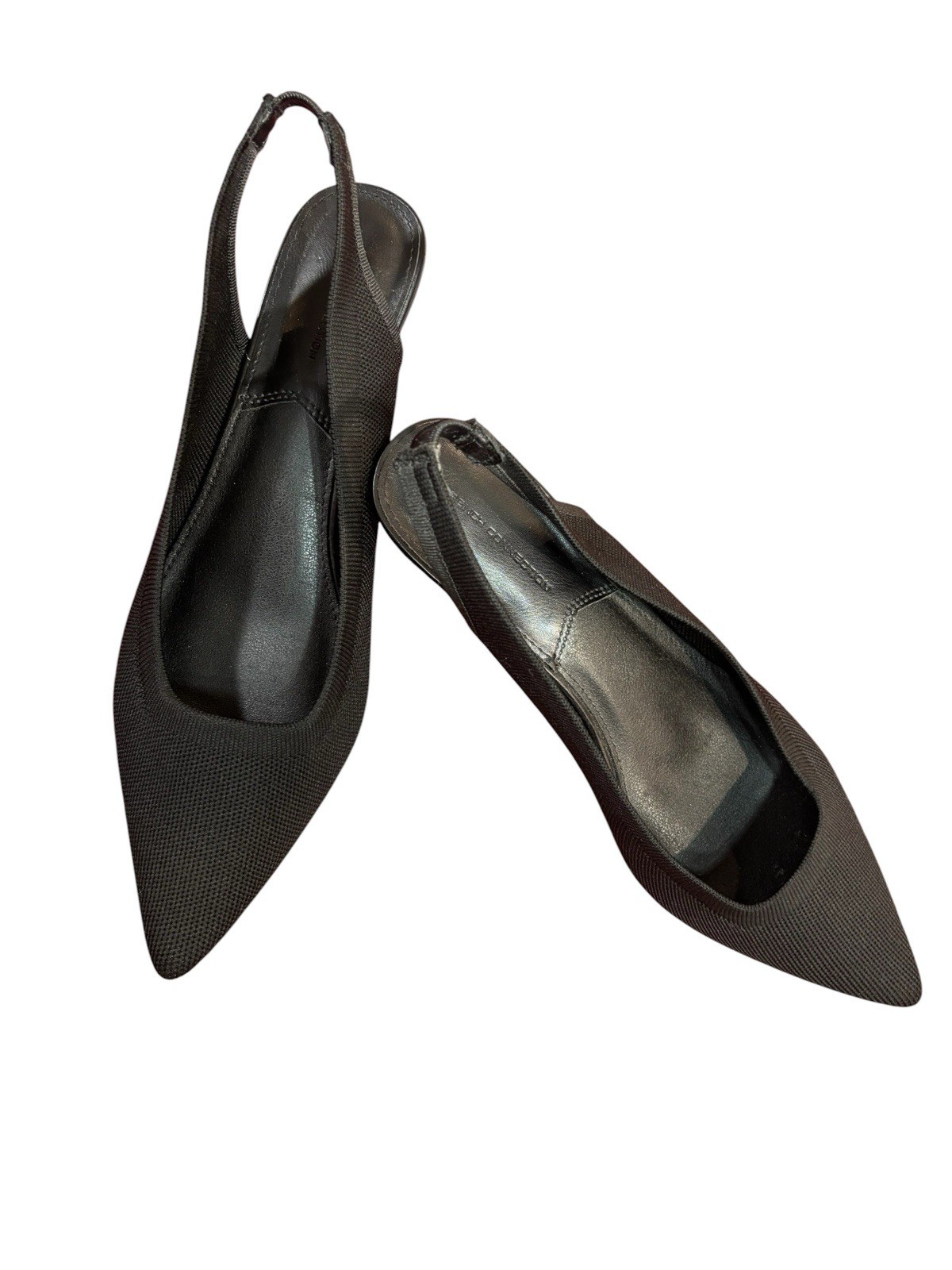 French Connection Black Pointed Sling Back Pumps Women’s Elegant Slip On Size 10