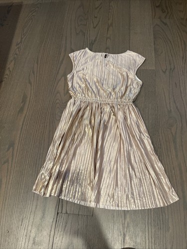Jcrew Crewcuts Girls Gold Glitter Dress Size 12 - Picture 6 of 8