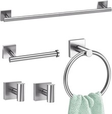 5 Pieces Brushed Nickel Towel Bar Set,Towel Racks Bathroom Stainless Steel